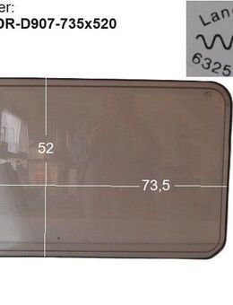 Tabbert Wohnwagenfenster ca 73,5 x 60 Langlotz DR D907 gebraucht (zB Tabbert 5.4 BJ 82) - Schotten Zentrum