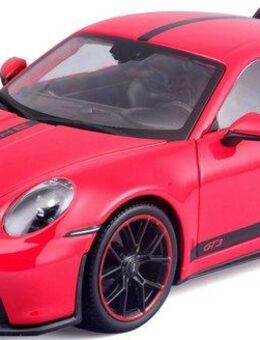 Maisto® Sammlerauto Porsche 911 GT3, ´23, rot mit Streifen, Maßstab 1:18