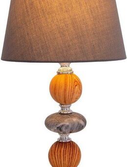 näve Tischleuchte Araga, ohne Leuchtmittel, mit Kippschalter, Material: Keramik/Textil (Baumwolle), grau/chrome