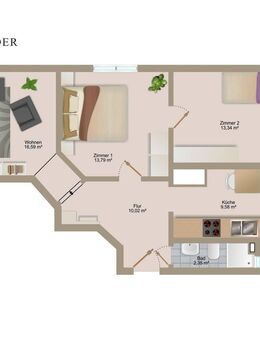 Attraktive 3-Zimmer Wohnung mit Balkon in Stuttgart - Bad Cannstatt - Stuttgart