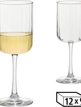 LIBBEY Weinglas Libbey Gläser-Set -LINEAR-, 12er Set, 12-tlg., Glas, 399 ml, hochwertig verarbeitet, im modernen Design