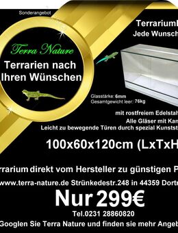 Terrarium 60x60x150cm (LxTxH) Glas Terrarium Terrariumbau - Dortmund Mengede