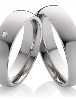 Partnerringe Titan MOR62 6mm breite und Stein - Aholming