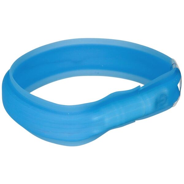Trixie USB Flash Leuchthalsband Hund Langhaar - Größe L-XL: 70 cm, 30 mm breit - 