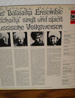 Das Balalaika Ensemble Tschaika-Russische Volksweisen-Vinyl-LP,um 1970,Rar ! - Linnich