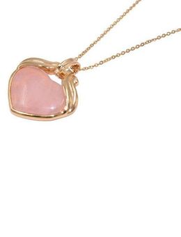 Firetti Kette mit Anhänger Schmuck Geschenk Herz, Made in Germany - mit Rosenquarz