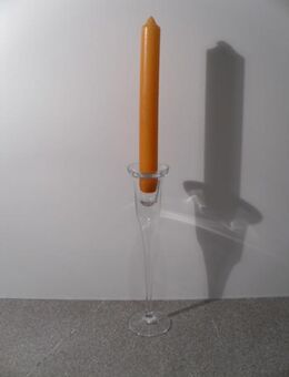 Glas Kerzenhalter Kerzenleuchter Leuchter ca. 21,5 cm Landhausstil schlicht  3,- - Flensburg