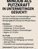 Minijob als Putzkraft in Untermeitingen gesucht! in 89312