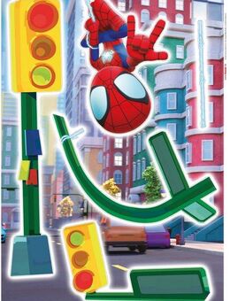 Komar Wandtattoo Spidey and His Amazing Friends Lamp Swing - Größe 50 x 70 cm (5 St), Künstler: Komar, selbstklebend, Wandsticker, Kinderzimmer