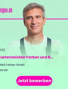 Produktentwickler Farben und Beschichtungen (m/w/d) - Wülfrath