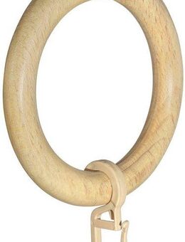 GARESA Gardinenring Holzring mit Haken, (20-St), für Durchmesser bis 35mm, einfache Montage