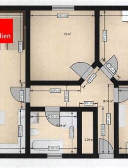 Freundliche 4-Zimmer-Wohnung mit Einbauküche und eigenem kleinen Garten - Freigericht