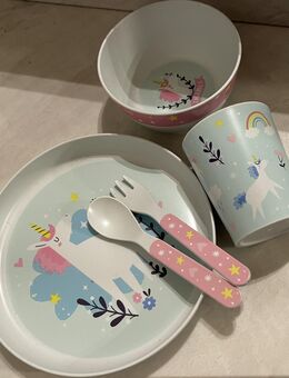 Neues Einhorn Kindergeschirr 4 tlg. - Goldbach (Bayern)