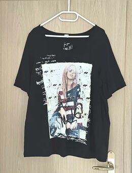 T-SHIRT ~ Damen ~ schwarz ~ mit Print ~  Gr. 52 ~ neuwertig - Bad Lausick