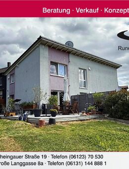 Großzügiges Architektenhaus mit Einliegerwohnung in schöner Ortsmittelage mit tollem Garten und teilweise mit schönem Weitblick - Nieder-Olm