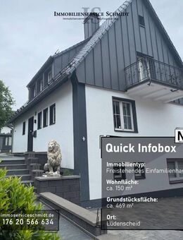 Hochwertiges, saniertes und freistehendes Einfamilienhaus auf einem toll angelegten Grundstück in einer der besten Lagen von Lüdenscheid (Buckesfeld) - Lüdenscheid
