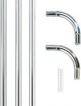 WENKO Winkelstange Universal, Ø 20 mm, Fixmaß, Aluminium