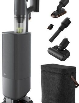 AEG Akku-Hand-und Stielstaubsauger ULTIMATE 8000 (AP83AB25DG), beutellos, mit Absaugstation, 0,0 W, Hygienische Absaugung des Staubbehälters ohne Kontakt mit Schmutz