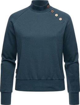 Ragwear Sweatshirt Majjorka Solid Damen Langarmshirt mit Rippbündchen und Zierknöpfen