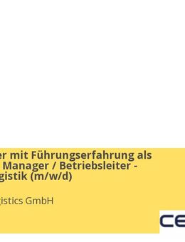 Schichtleiter mit Führungserfahrung als Operations Manager / Betriebsleiter - Kontraktlogistik (m/w/d) - Meppen