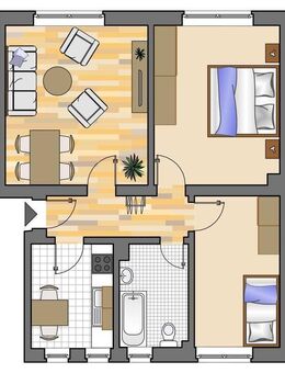 Demnächst frei! 3-Zimmer-Wohnung in Herten Disteln - Herten