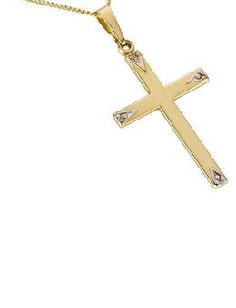 Firetti Kettenanhänger Schmuck Geschenk Gold 333 Halsschmuck Anhänger für Halskette Kreuz, Made in Germany