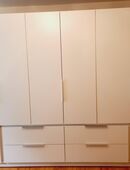 Kleiderschrank mit Innenspiegel, weiß in 89077