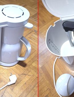 weisse Kaffeemaschine Severin mit Thermoskanne - Dassel