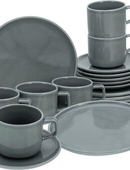 CreaTable Kaffeeservice Chef Collection (18-tlg), 6 Personen, Porzellan, Service, nordisches Design, 18 Teile, für 6 Personen