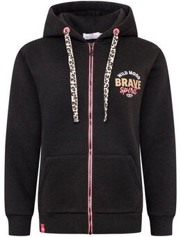 Zwillingsherz Kapuzensweatjacke "Brave Spirit" Langarm, Reißverschluss, Kapuze, Kordelzug, Animal-Details