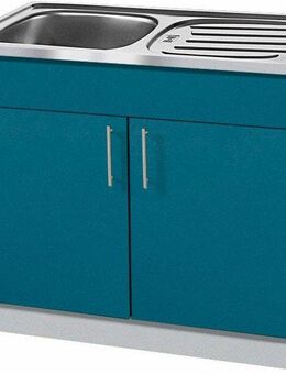 wiho Küchen Spülenschrank Kiel 100 cm breit mit Auflagespüle