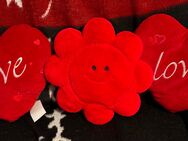 3 rote Kissen: Blume + 2x Herzen, neuwertig - München