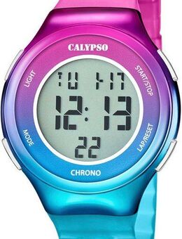 CALYPSO WATCHES Chronograph Color Splash K5841/1, Armbanduhr, Quarzuhr, Damenuhr, Herrenuhr, digital, Stoppfunktion