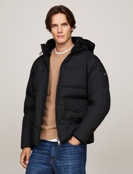 Tommy Hilfiger Parka ROCKIE UTILITY HOODED JACKET Winterjacke, Outdoorjacke Abnehmbare Kapuze mit Kordelzug, 2-Wege-Reiß