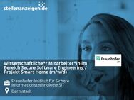 Wissenschaftliche*r Mitarbeiter*in im Bereich Secure Software Engineering / Projekt Smart Home (m/w/d) - Darmstadt