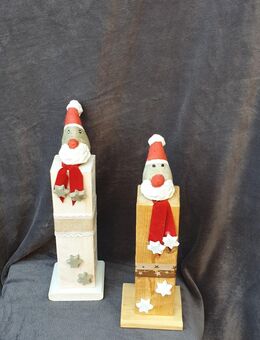 Weihnachtsdeko aus Holz und Beton, Advent Weihnachtsmann Unikat - Wilster