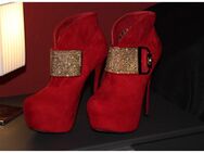 Stiefeletten gr39 Rot Wildleder - Bielefeld