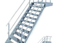 10 Stufen + Podest Treppe beids. Geländer B 100 cm H 165 - 220 cm - Hamminkeln
