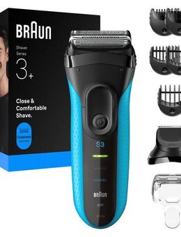 Braun Elektrorasierer Series 3+ 3010BT, Aufsätze: 6, 3 flexible Klingen, effizienter MicroComb Mitteltrimmer