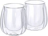 Mulex Latte-Macchiato-Glas Mulex Gläser Set Chicago, Borosilikatglas, doppelwandig, ideal f. Kaffee, Cappuccino, Latte Macchiatto, 2tlg
