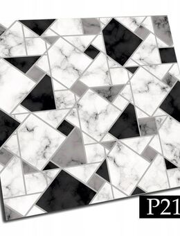 9x Selbstklebende PVC-Fliesen, 30x30 cm, Mosaik auf Marmor - Ingolstadt