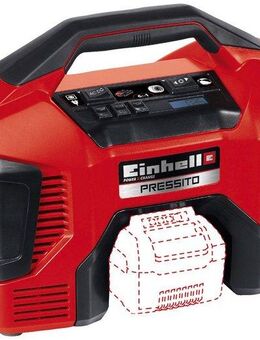 Einhell Kompressor Pressito, 90 W, max. 11 bar, 20 l, Power X-Change, Inkl. Adapter-Set, ohne Akku & Ladegerät