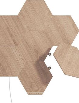 nanoleaf LED Panel Wood Look, Dimmfunktion, LED fest integriert, Farbwechsler, Starter Kit - 7 PK, Modulares Stecksystem, Smarte Technologie