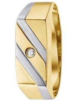 Firetti Goldring Schmuck Geschenk Gold 333 Herrenring Goldring Siegelring, mit Brillant