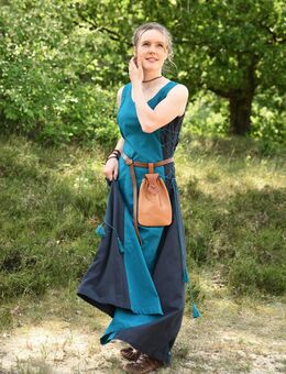Ärmelloses Überkleid, Trägerkleid, petrol/dunkelblau - Wuppertal