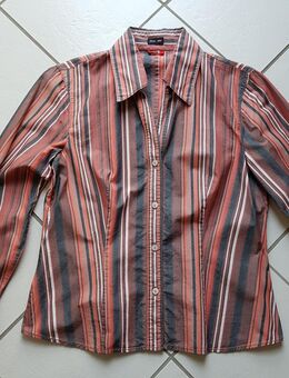 Bluse Otto Kern Gr. 40 rot weiß schwarz gestreift 100 % Baumwolle Brustweite 49 cm wie neu - Hamburg Wandsbek