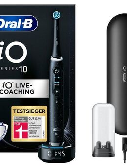 Oral-B Elektrische Zahnbürste iO 10, Aufsteckbürsten: 1 St., Magnet-Technologie, iOsense, 7 Putzmodi, Farbdisplay & Lade-Reiseetui