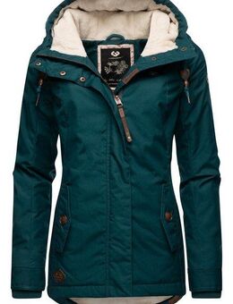 Ragwear Winterjacke Monade Damen Winterparka mit Kapuze und m. Fleece gefüttert