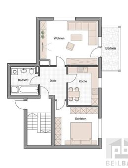 Ruhige 2-Zimmer-Wohnung in Neuendettelsau! - Neuendettelsau