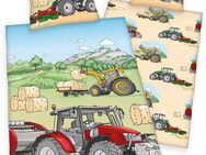 Herding Young Collection Kinderbettwäsche Traktor, Renforcé, mit tollem Traktoren-Motiv